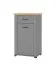 Garderobe - Set D Banat, 5-teilig, ABS-Kantenschutz, ein Garderobenschrank mit Spiegel, eine Kommode, ein Spiegel, ein Schuhschrank, eine Garderobe mit vier Haken