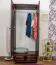 Schmaler Kleiderschrank | 2 Drehtüren | 2 Schubladen | 1 Fach | mit Kleiderstange | 80 cm breit | Massivholz | Farbe: Nuss Abbildung