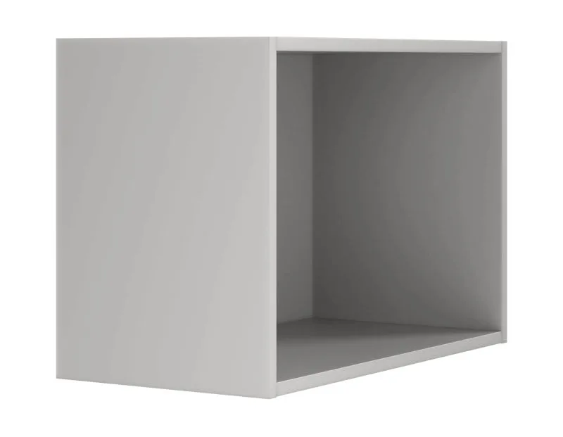 Aufsatz für Regal Edegem 06 | Farbe: Platingrau | ABS-Kanten | 59 x 30 x 40 cm | 1 Fach