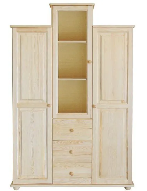 Esszimmer - Schrank Kiefer Vollholz massiv natur - Abmessung 195 x 135 x 44 cm (H x B x T) Abbildung
