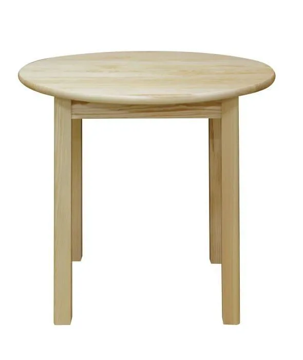 Esszimmertisch rund 80x80 cm Kiefer massiv, Farbe: Natur Abbildung