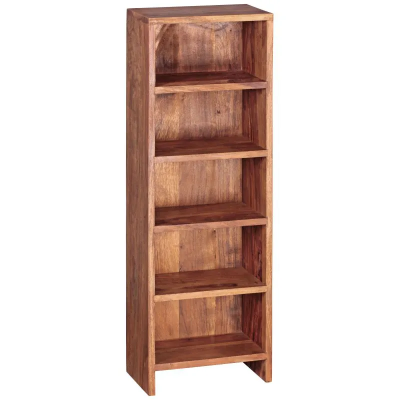 CD Regal aus Sheesham Massivholz, Farbe: Sheesham - Abmessungen: 90 x 30 x 17 cm (H x B x T), für ca. 100 CD´s geeignet