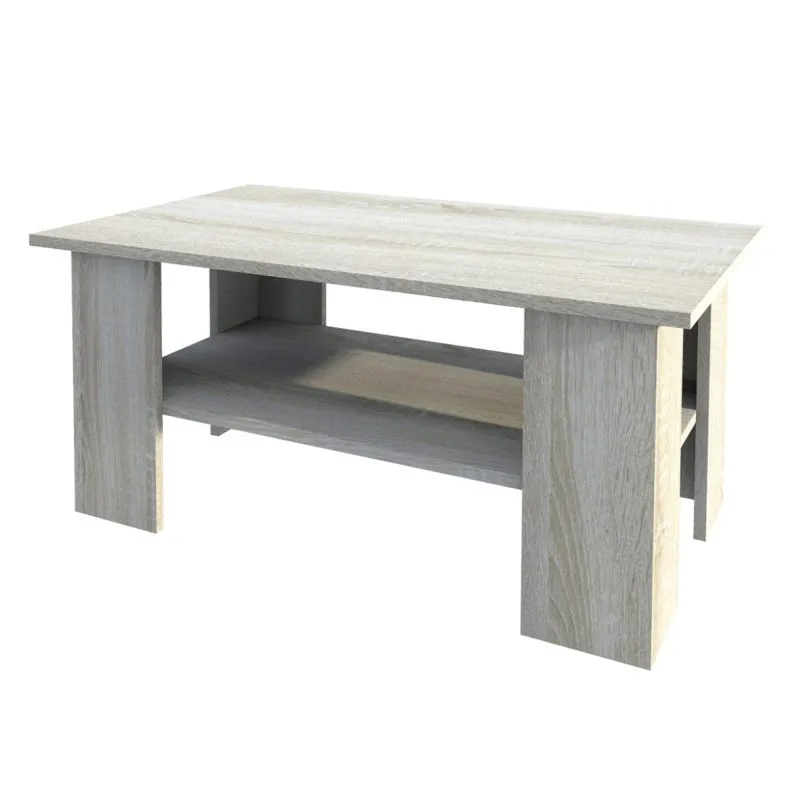 Couchtisch Pamulang 08, Farbe: Sonoma Eiche - Abmessungen: 110 x 70 x 50 cm (B x T x H)