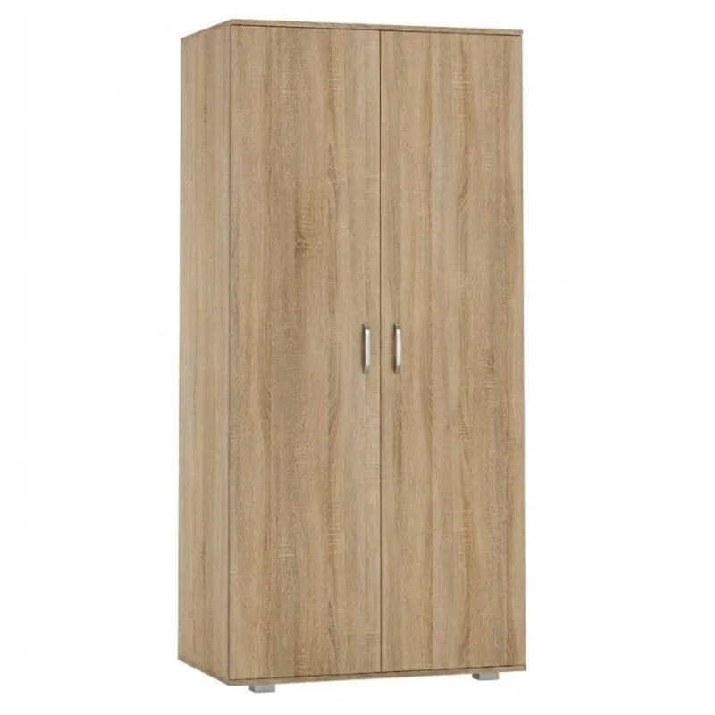 Drehtürenschrank / Kleiderschrank Ciomas 24, Farbe: Sonoma Eiche - Abmessungen: 190 x 90 x 55 cm (H x B x T)