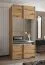 Kleiderschrank / Schiebetürenschrank | Farbe: Eiche Artisan | 6 Fächer | Soft-Close | 2 Kleiderstangen | 2 Schiebetüren | Spiegel | 245,5 x 120 x 64 cm