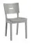 Esszimmerstuhl | ergonomische Form | Farbe: Grau | Eiche massiv | Polsterung: Grau | Stuhl | Maße: 43 x 50 x 86 cm | leicht kombinierbar