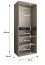 Kleiderschrank / Drehtürenschrank | Farbe: Walnuss Warmia | 4 Drehtüren | 3 Fächer | Soft-Close Funktion | 1 Kleiderstange | 90 x 52 x 203 cm | für Schlafzimmer