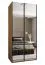 Kleiderschrank / Schiebetürenschrank | Soft-Close | 2 Kleiderstangen | 245,5 x 120 x 64 cm | 2 Schiebetüren | 6 Einlegeböden | Farbe: Eiche Artisan