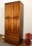 Kleiderschrank | 2 Drehtüren | 2 Schubladen | 4 Fächer | mit Kleiderstange | 80 cm breit | Massivholz | Farbe: Eiche Abbildung