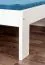 Bettrahmen für Kinder / Kinderbett 80 x 200 cm | Massivholz: Kiefer | Weiß Lackiert Abbildung