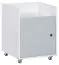 Jugendzimmer - Rollcontainer Syrina 18, Farbe: Weiß / Grau - Abmessungen: 56 x 43 x 43 cm (H x B x T)