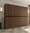 Drehtürenschrank / Kleiderschrank | Farbe: Walnuss Warmia | 12 Drehtüren | 9 Fächer | 3 Kleiderstangen | 240 x 52 x 203 cm | hochwertig Verarbeitet | Soft-Close Funktion