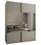Kleiderschrank / Schiebetürenschrank | Farbe: Kaschmir | 245,5 x 190 x 64 cm | 2 Schiebetüren | 11 Fächer |Spiegel | Soft-Close | 2 Kleiderstangen
