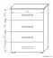 Kommode Kebumen 17, Farbe: Erle - Abmessungen: 107 x 80 x 40 cm (H x B x T)