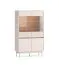 Vitrine Humboldt 03 | Maße: 92 x 40 x 156 cm | Farbe: Eiche Cremona  / Kaschmir | Beine: Metall | 4 Türen | Soft-Close | ABS-Kanten