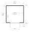 Holz-Gartenhaus 2,54 x 2,51 Meter (inkl. Dach) | Natur | Pultdach Abbildung