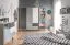 Jugendzimmer - Kommode Syrina 08, Farbe: Weiß / Grau / Blau - Abmessungen: 96 x 103 x 45 cm (H x B x T)