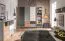 Jugendzimmer - Kommode Syrina 08, Farbe: Weiß / Grau / Eiche - Abmessungen: 96 x 103 x 45 cm (H x B x T)