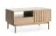 Wohnzimmer Komplett - Set A Acrab, 5-teilig, Eiche Cremona, geriffelte Fronten, Push-to-open Funktion, Japandi-Design, ABS Kantenschutz