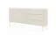 Wohnzimmer - Set A Goulette | 3-teilig | Farbe: Kaschmir | geriffelte Front | Push-to-open Funktion | ABS-Schutzkanten | 1 TV-Schrank | 2 Kommoden