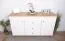 Kommode Bambey 08, Farbe: Eiche / Weiß - 90 x 144 x 44 cm (H x B x T)