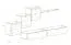 Wohnwand mit eleganten Design Balestrand 310, Farbe: Schwarz / Weiß - Abmessungen: 150 x 330 x 40 cm (H x B x T), mit Push-to-open Funktion