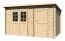 Holz-Gartenhaus 2,41 x 3,8 Meter (inkl. Dach) | Naturbelassen | Pultdach | 28 mm Blockbohlen-Haus Abbildung