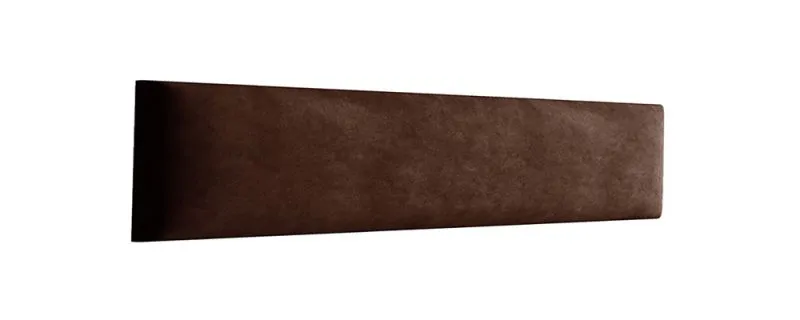 Polsterpaneele, 10er Set, Farbe: Dunkelbraun, Bezug: Velour, Maße: 80 x 15 cm
