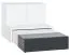 Jugendzimmer - Kommode Marincho 06, 2-teilig, Farbe: Weiß / Schwarz - Abmessungen: 89 x 107 x 95 cm (H x B x T)