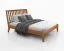 Doppelbett / Gästebett Engordany 08 | Buche Vollholz massiv | lackiert | Liegefläche: 180 x 200 cm | Farbe: Eiche Rustikal | mit hoher Kopfstütze | ästhetisches Design