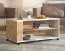 Rollender Couchtisch / Kaffeetisch Venac 01, Farbe: Eiche Artisan / Kaschmir, ABS, MDF, Maße: 46 x 101 x 54,5 cm, eine Ablagefläche, praktisch und stylisch