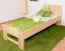 Einzelbett / Gästebett Buche massiv Vollholz natur 111, inkl. Lattenrost - 80 x 200 cm