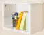 Hängeregal, Wandregal, Bücherregal - 40 cm breit, Kiefer Massivholz, Farbe: Weiß