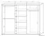 Schiebetürenschrank / Kleiderschrank Aitape 38, Farbe: Sonoma Eiche dunkel - Abmessungen: 188 x 250 x 60 cm (H x B x T)