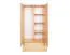 Garderobenschrank Kiefer Vollholz massiv natur - Abmessung 195 x 102 x 59 cm (H x B x T)