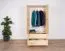 Kleiderschrank Massivholz natur 010 - 190 x 80 x 60 cm (H x B x T)