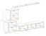 Wohnwand im edlen Design Balestrand 235, Farbe: Eiche Wotan / Weiß - Abmessungen: 150 x 250 x 40 cm (H x B x T), mit Push-to-open Funktion