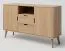 TV-Unterschrank Eiche massiv natur Aurornis 61 - Abmessungen: 84 x 142 x 40 cm (H x B x T)
