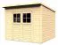 Gartenhaus 2,39 x 2,44 Meter (inkl. Dach) | Natur | Pultdach Abbildung