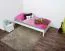 Bettrahmen für Kinder / Kinderbett 100 x 200 cm | Massivholz: Kiefer | Weiß Lackiert Abbildung