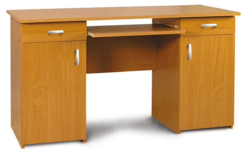 Schreibtisch Banjaran 06, Farbe: Erle - Abmessungen: 75 x 132 x 60 cm (H x B x T)