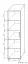 Schrank Curug 15, Farbe: Nuss / Ulme - Abmessungen: 188 x 50 x 34 cm (H x B x T)