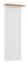 Garderobe Bresle 15 mit viel Platz für Kleidung, 8 Haken, 1 Einlegeboden zur Ablage, 210 x 63 x 22 cm, Weiß / Natur, finnische Kiefer, Massivholz