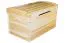 Truhe Kiefer massiv Vollholz natur 006 – Abmessungen: 58 x 94 x 55,5 cm (H x B x T)