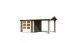 Gartenhaus SET terragrau mit Dachausbauelement, Grundfläche: 5,5m²