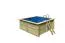 Holzpool 1 rechteckig, Farbe: Natur KDI, Ø 476 cm, inkl. Leitern & Filterpaket