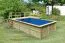 Holzpool 3 SET rechteckig, Farbe: Natur KDI, Ø 637 cm, inkl. Filterpaket, Leitern & Terrasse 2-teilig