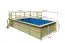 Holzpool 3 SET rechteckig, Farbe: Natur KDI, Ø 637 cm, inkl. Filterpaket, Leitern & Terrasse 2-teilig