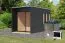 Saunahaus "Eevi" SET mit Ofen 9 kW, Farbe: Schwarz - 220 x 429 cm (B x T), Grundfläche: 9,2 m²