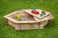 Sandkasten Arenero sechseckig aus Kiefernholz, Abmessung: 175 x 152 x 30 cm (B x T x H)